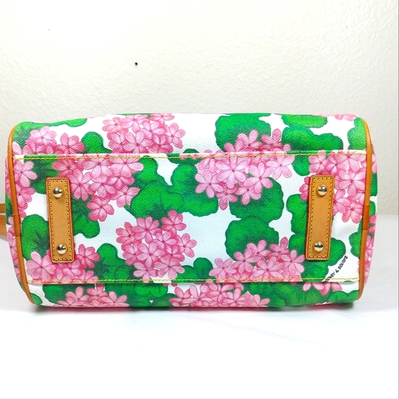 Dooney & Bourke Hydrangea Floral Print Satchel Bag Purse Handbag Flower Crossbod - Picture 8 of 12